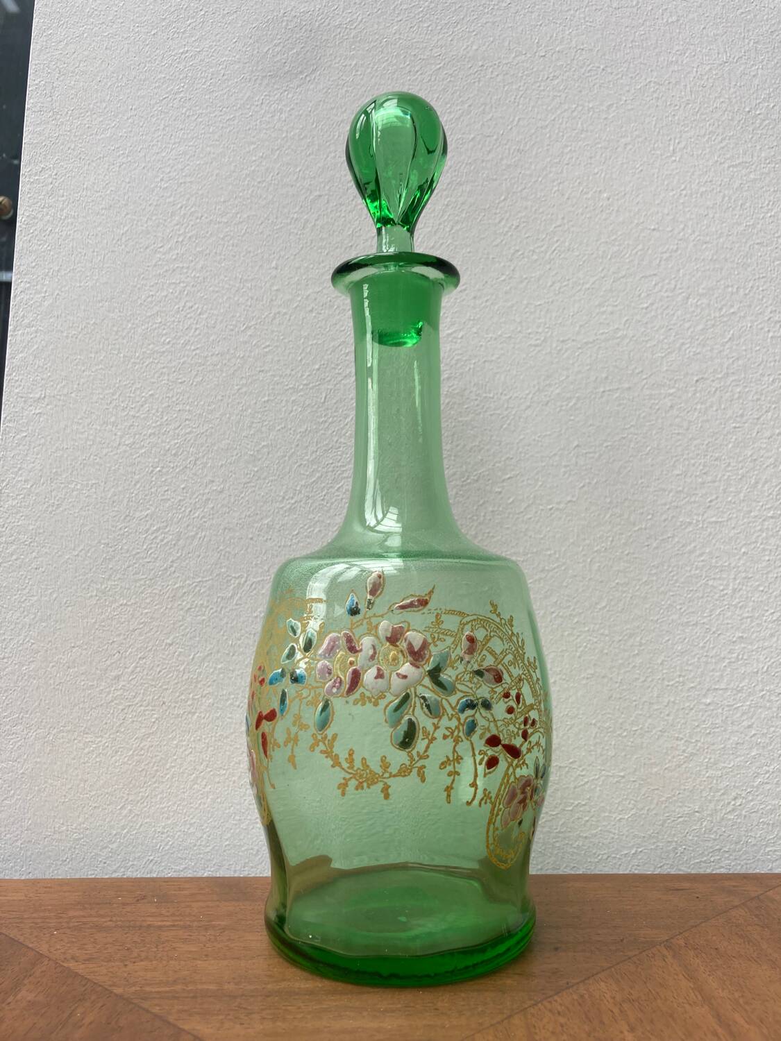Legras 1900 enameled liqueur carafe