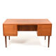 Mid Century Modern Danish Desk with Brass Handles