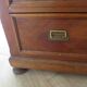 Louis Philippe style chest of drawers with 4 drawers in solid walnut and marble, 1900-1950.