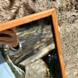 Vintage wooden mirror from the 80s/90s