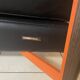 Roche Bobois black leather sofa