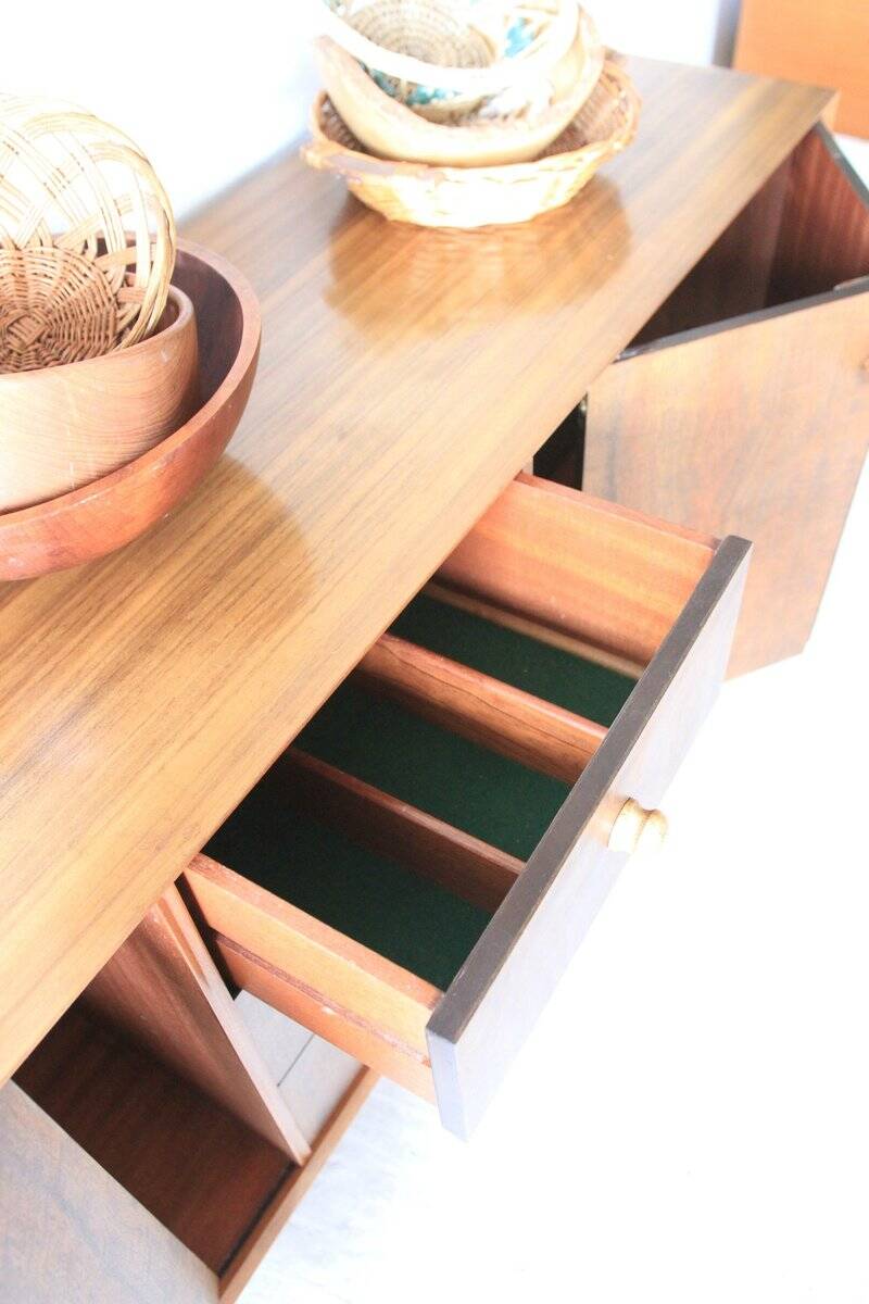 Mid-century modern sideboard with wood grain, 1960s