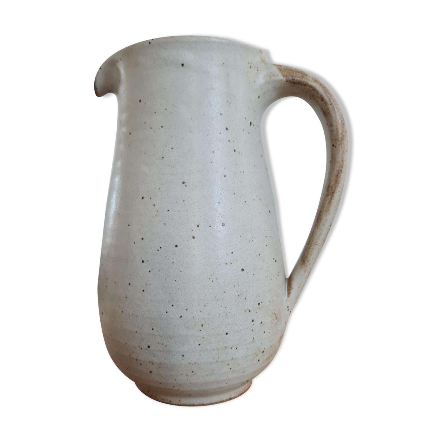 Glazed stoneware pitcher