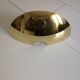 40 cm half-moon brass wall light