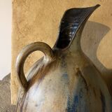 Pitcher with high neck ceramic pottery stoneware d'Art signed Roger Guèrin (1896/1954)