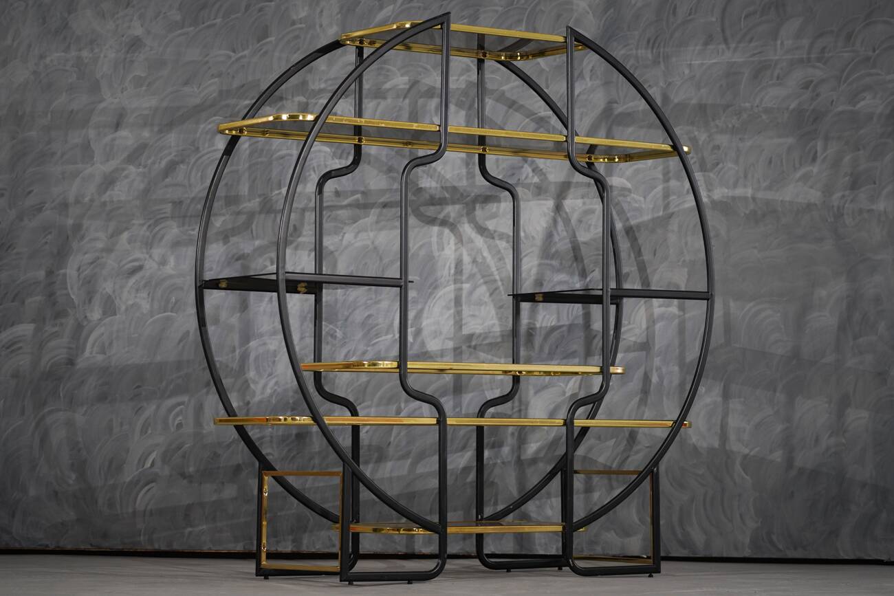 Étagère vintage Hollywood Regency, Italie, années 1970