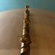 Old wooden wall coat rack