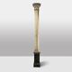 Pair of wooden columns painted to imitate marble. 1880s.
