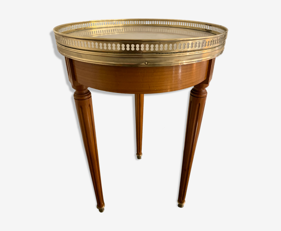 Table bouillotte trépied en marbre style Louis XVI