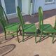 Lot de 6 chaises de bistrot baumann eden terrasse verte bois - vintage