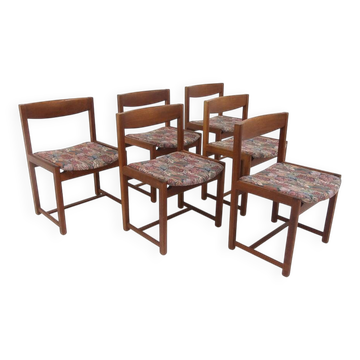 Set of 6 Scandinavian teak chairs, Sweden, 1960.