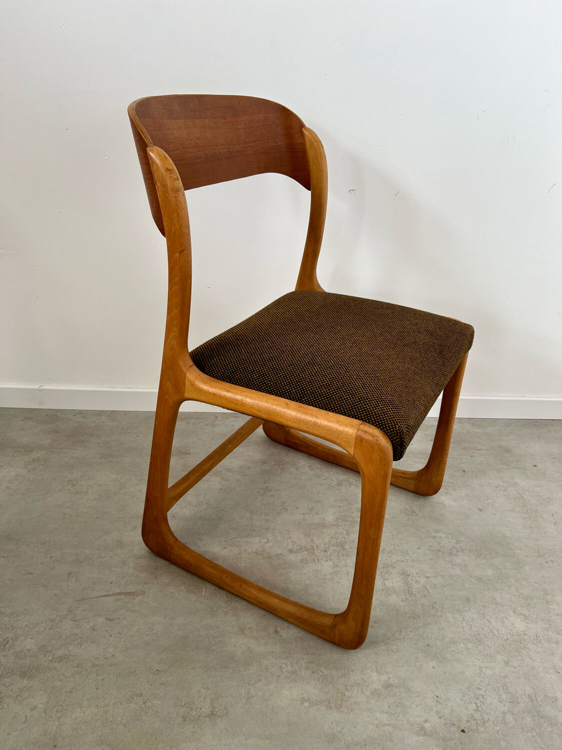 Set of 6 wooden chairs sled baumann vintage / year 60