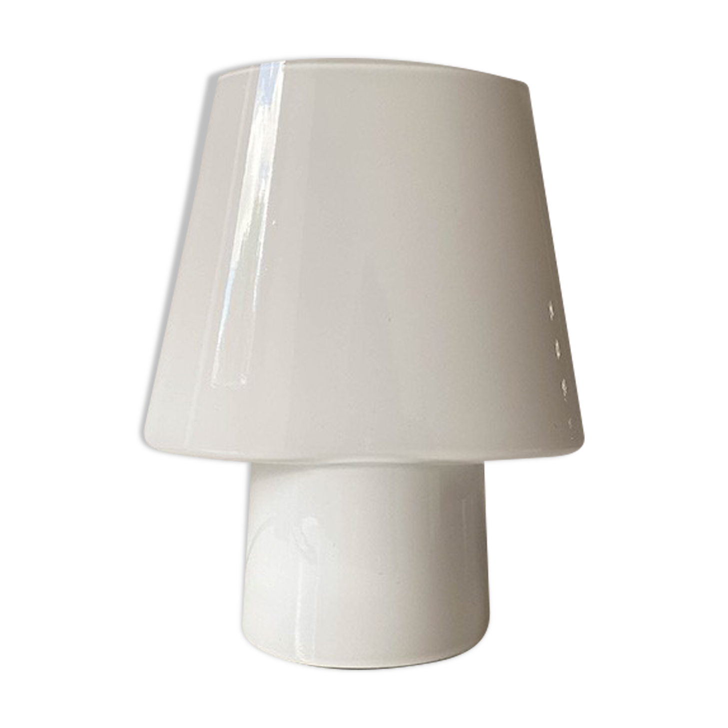 White opaline bedside lamp
