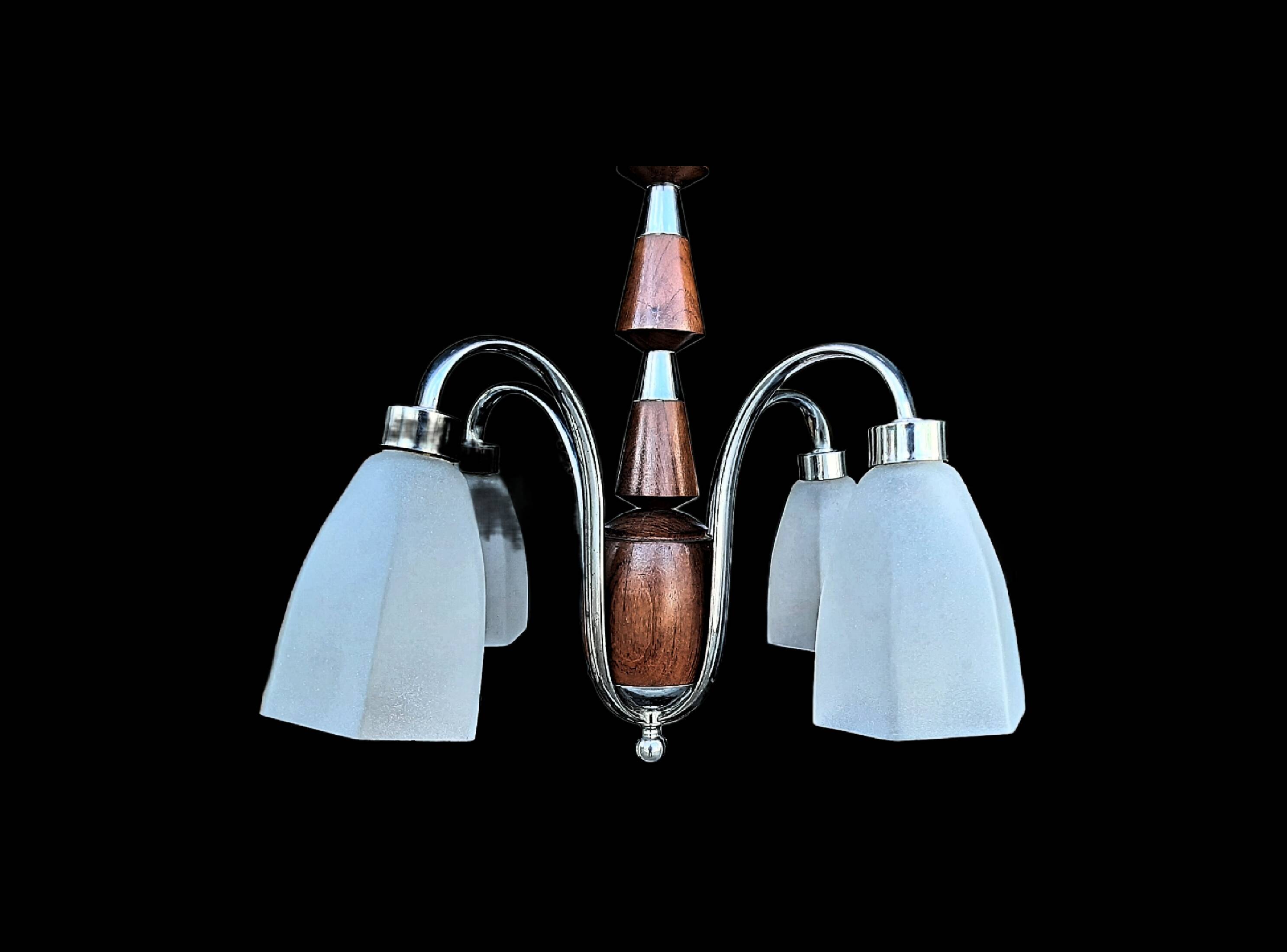 Vintage Art Deco chandelier late 1930s