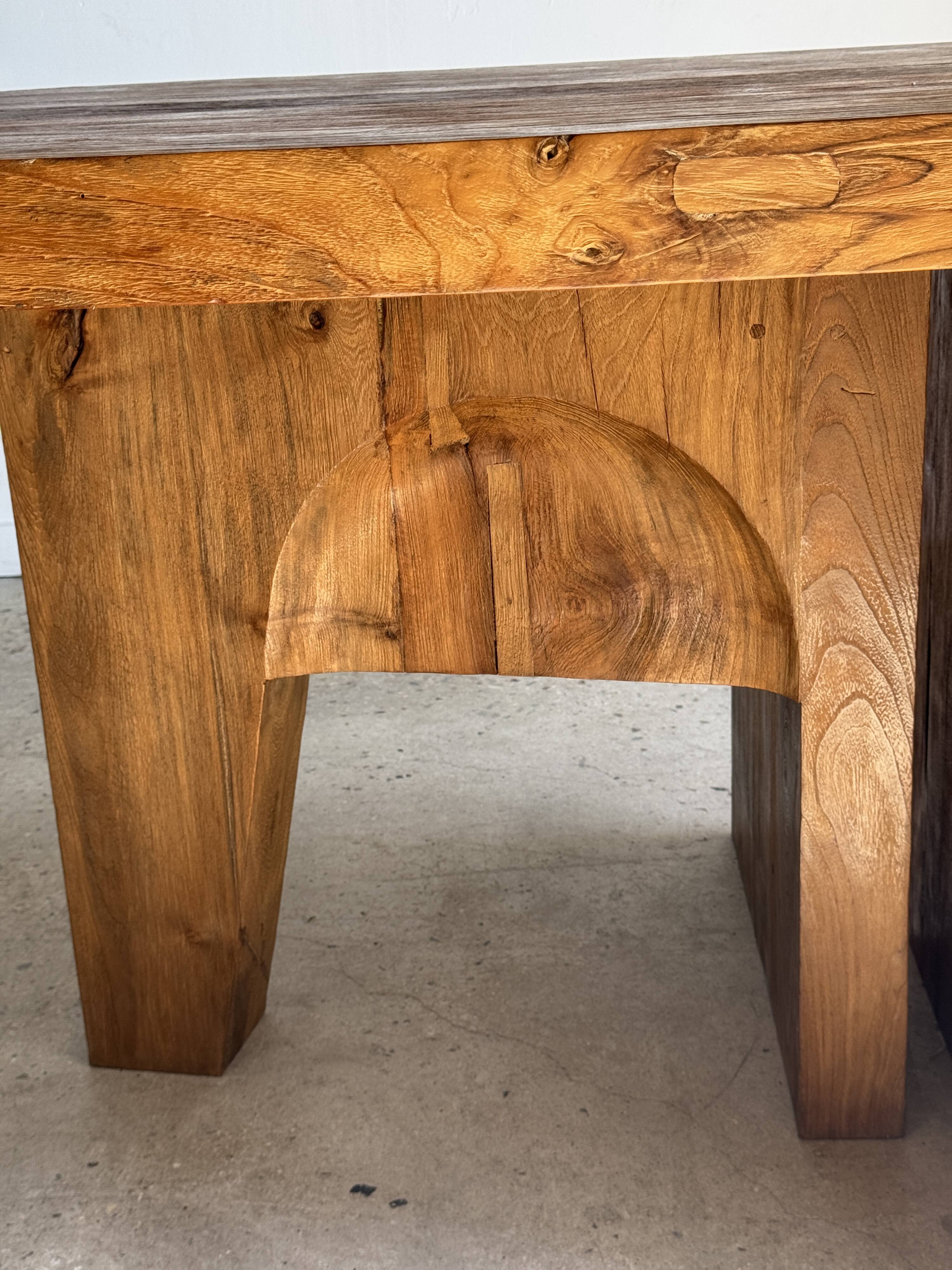 Immense solid teak table 2.10m x 1m