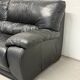 Black leather sofa — Italian postmodern design
