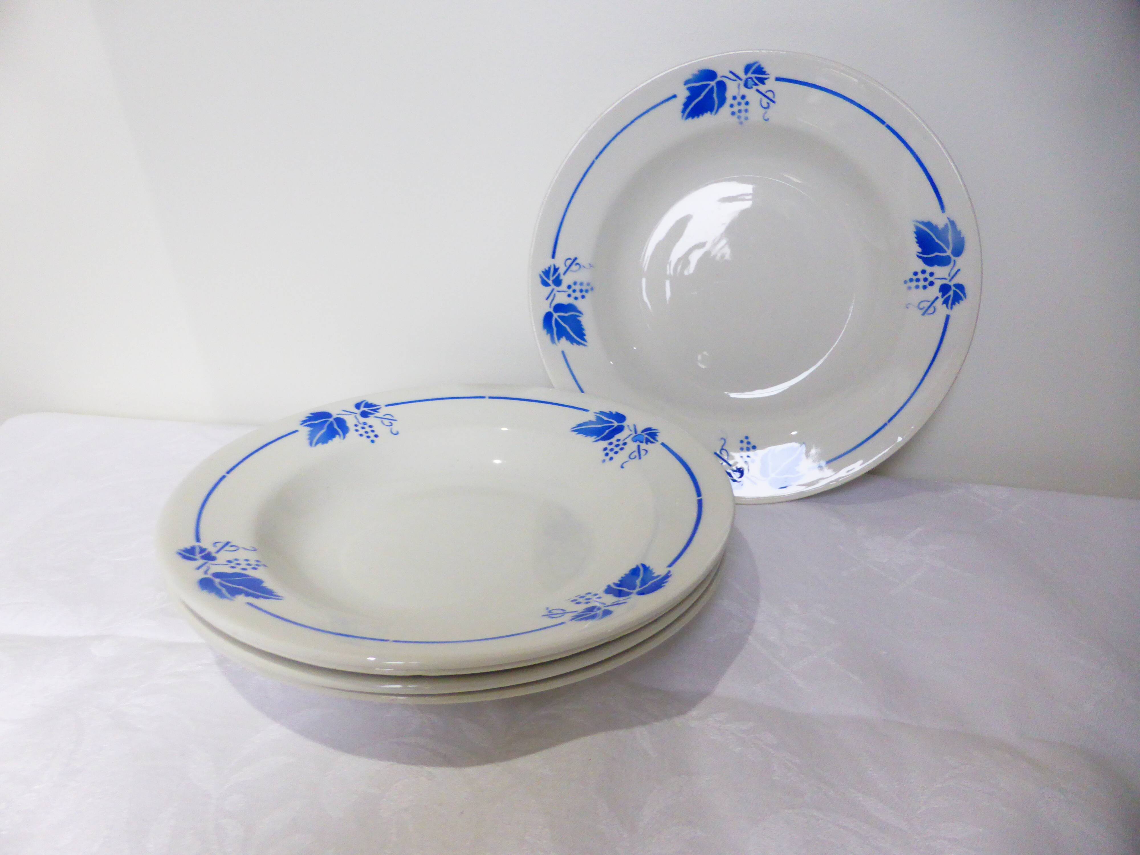 5 deep plates Roselys model vine 211251