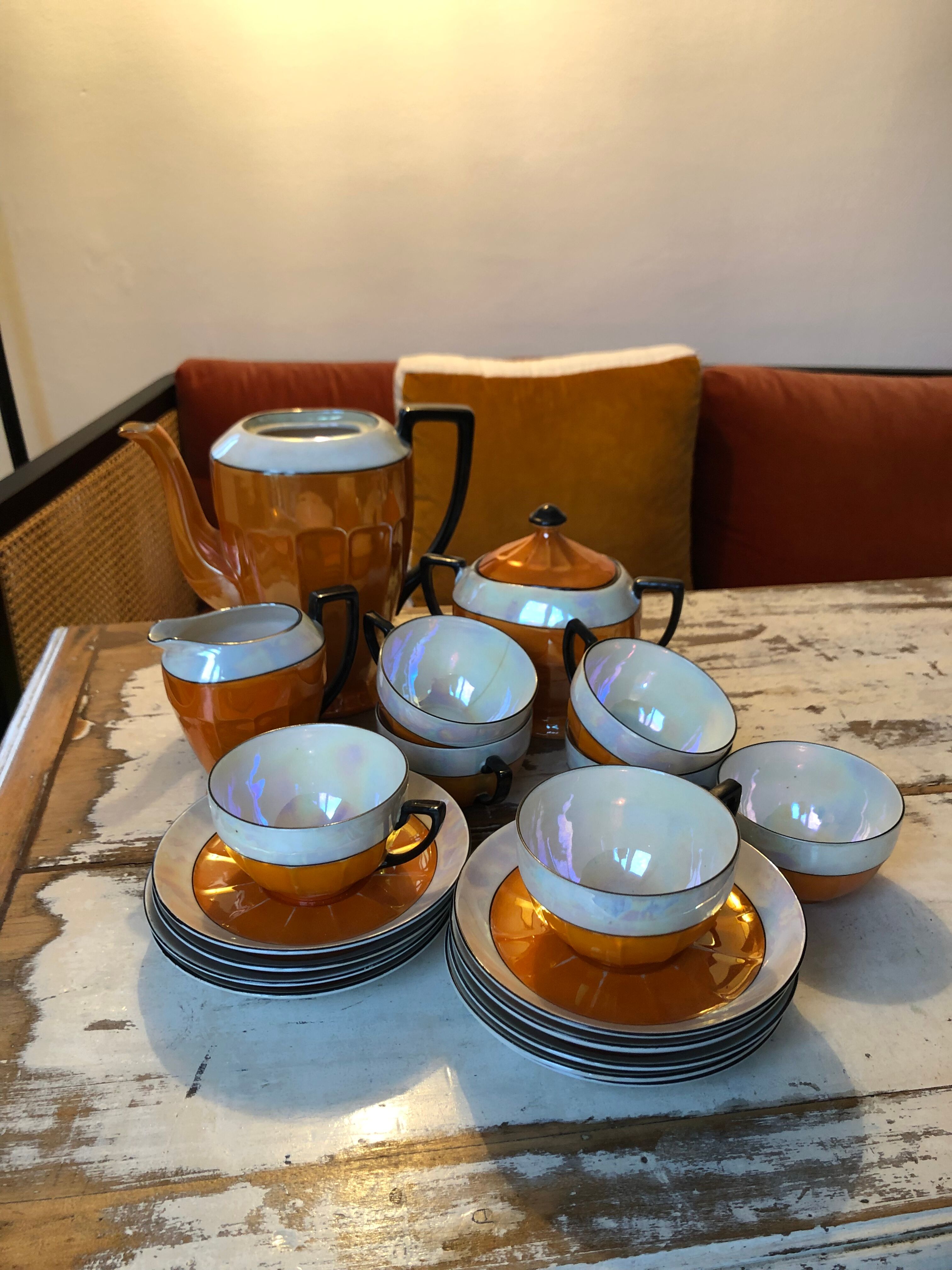 Art Deco porcelain tea set