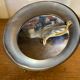 Antique Lamp Base Pink & Clear Glass Ball Chrome Base Vintage