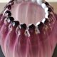 Organic floral vase. Blown glass in pink tones. Seguso Murano style