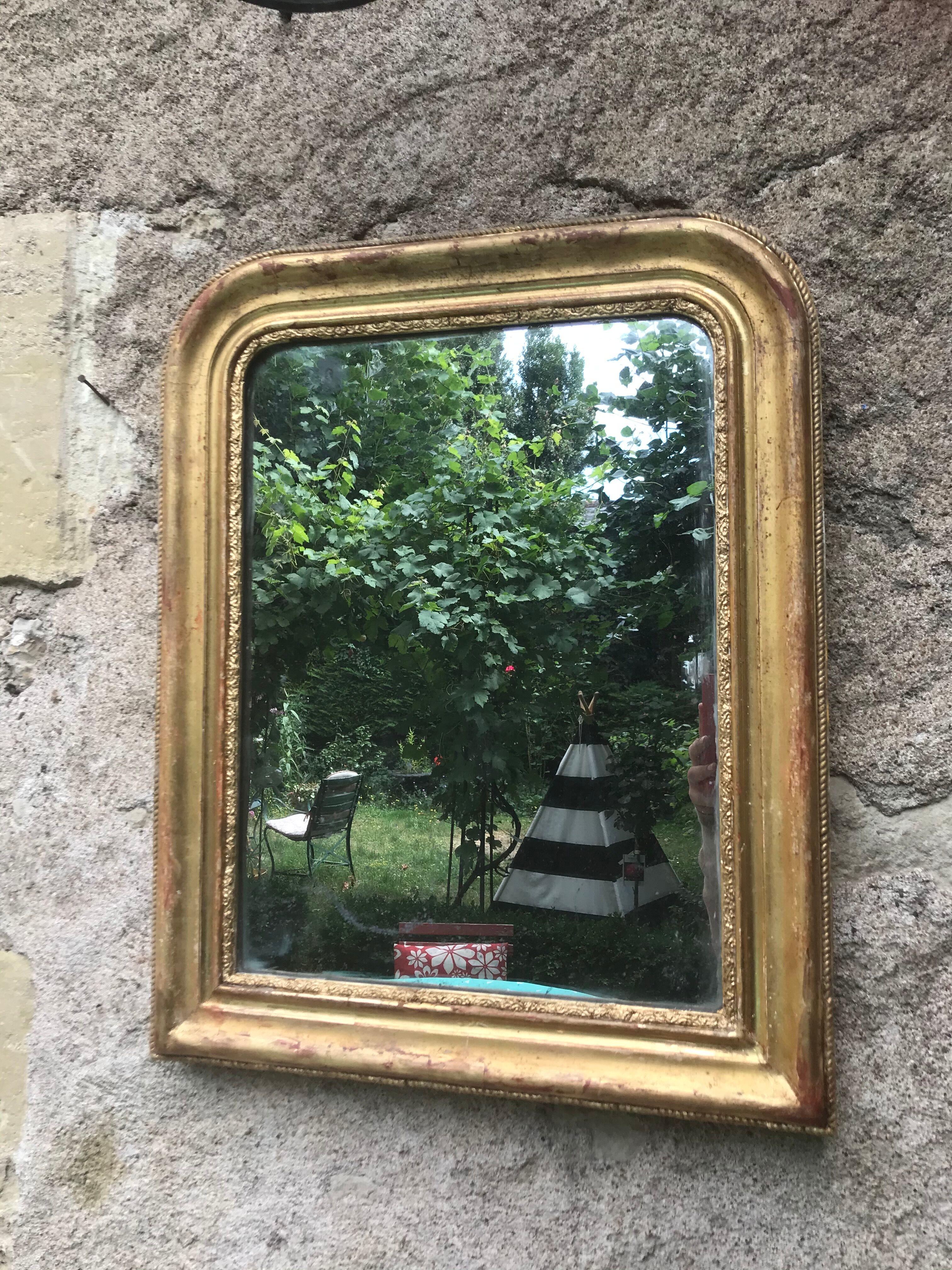 Mirror Louis-Philippe gilded 60x48 cm