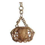 60s rattan pendant light