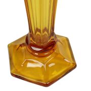 Small Luxval Vase Amber Américain 1935 VSL Art Deco