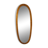 Oval mirror wooden frame 126 cm