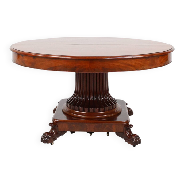 Table à manger anglaise ancienne extensible de style victorien, vers 1830