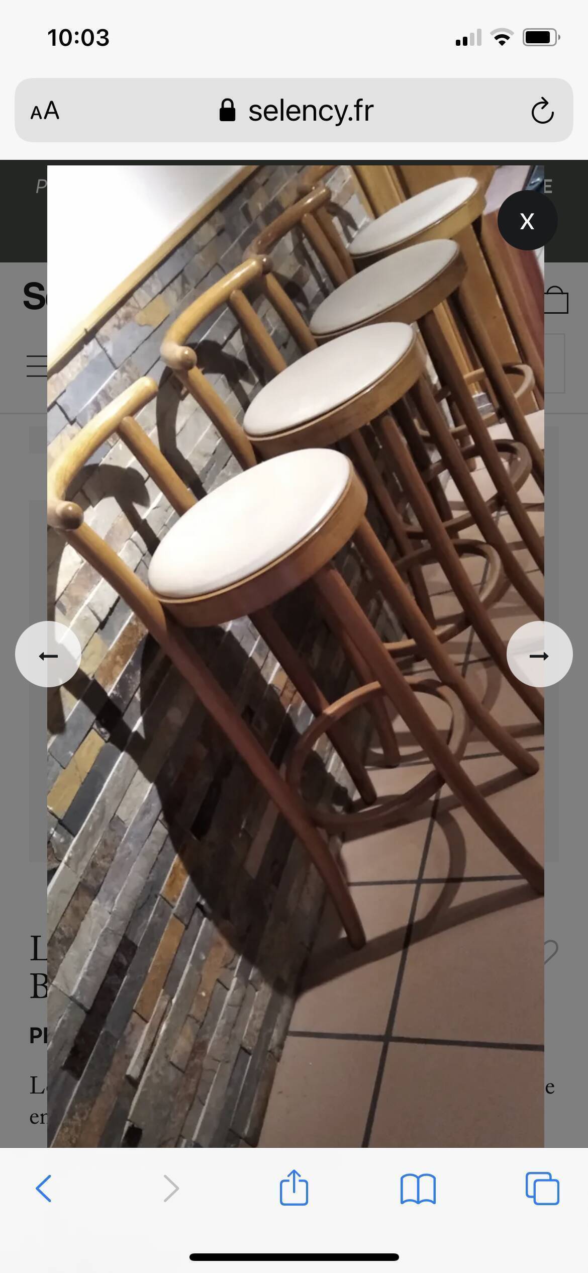 Set of 4 Baumann bar stools