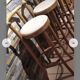 Lot de 4 tabourets de bar Baumann