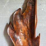 Antique XXL carved solid wood leaf cutter