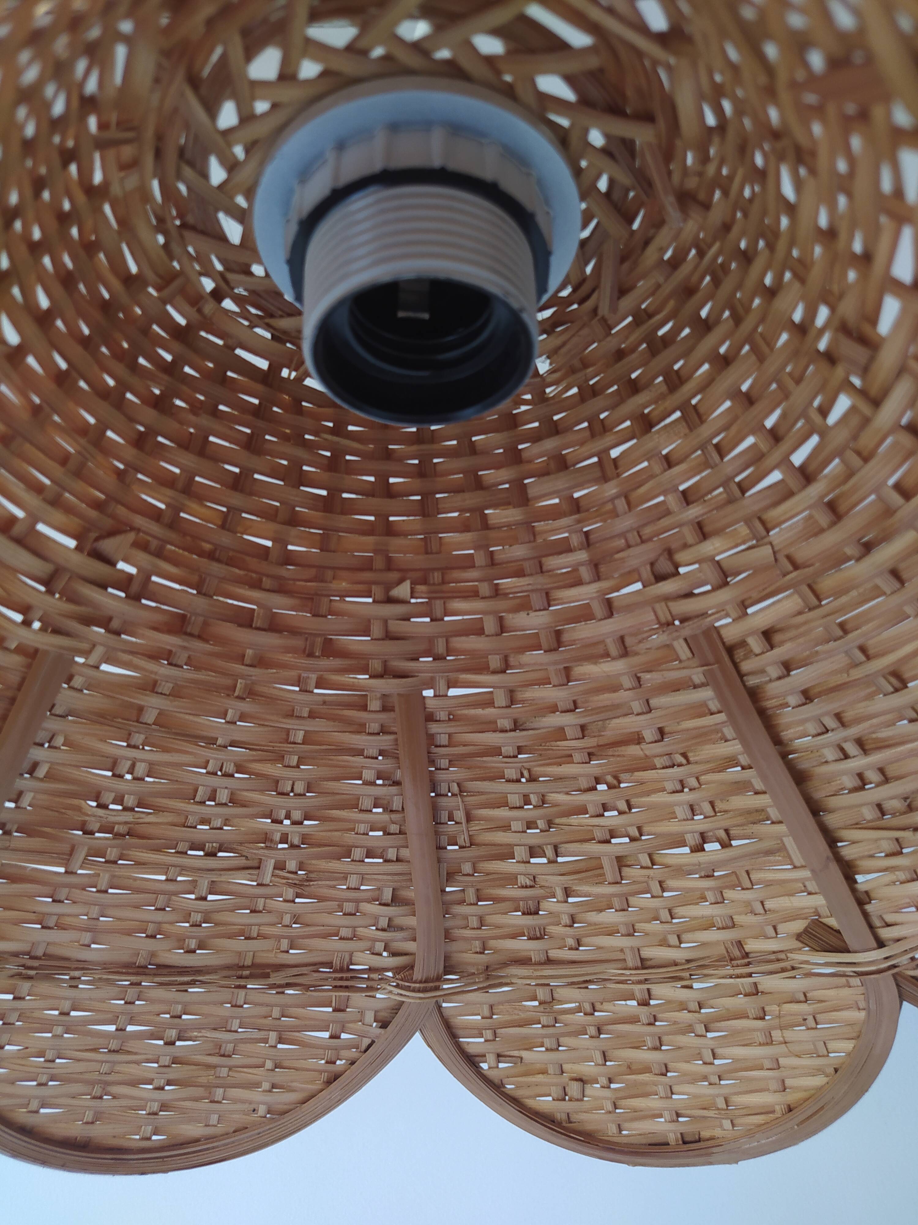 Vintage rattan hanging lamp