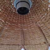 Vintage rattan hanging lamp