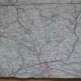 Old map of Tours, Blois, Orléans, Le Mans