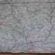 Old map of Tours, Blois, Orléans, Le Mans