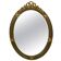 Faceted wall mirror in neoclassical Gustavian style, oval, in gilded wood, Italy, 1900s.