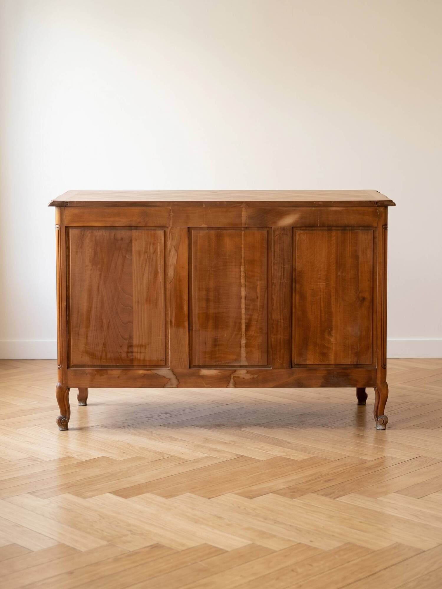Louis XV style buffet in solid cherry wood.