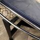 Cassina LC4 chaise longue by Le Corbusier, Pierre Jeanneret & Charlotte Perriand in blue leather.