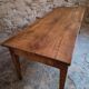18th-century French farmhouse dining table in oak and chestnut.