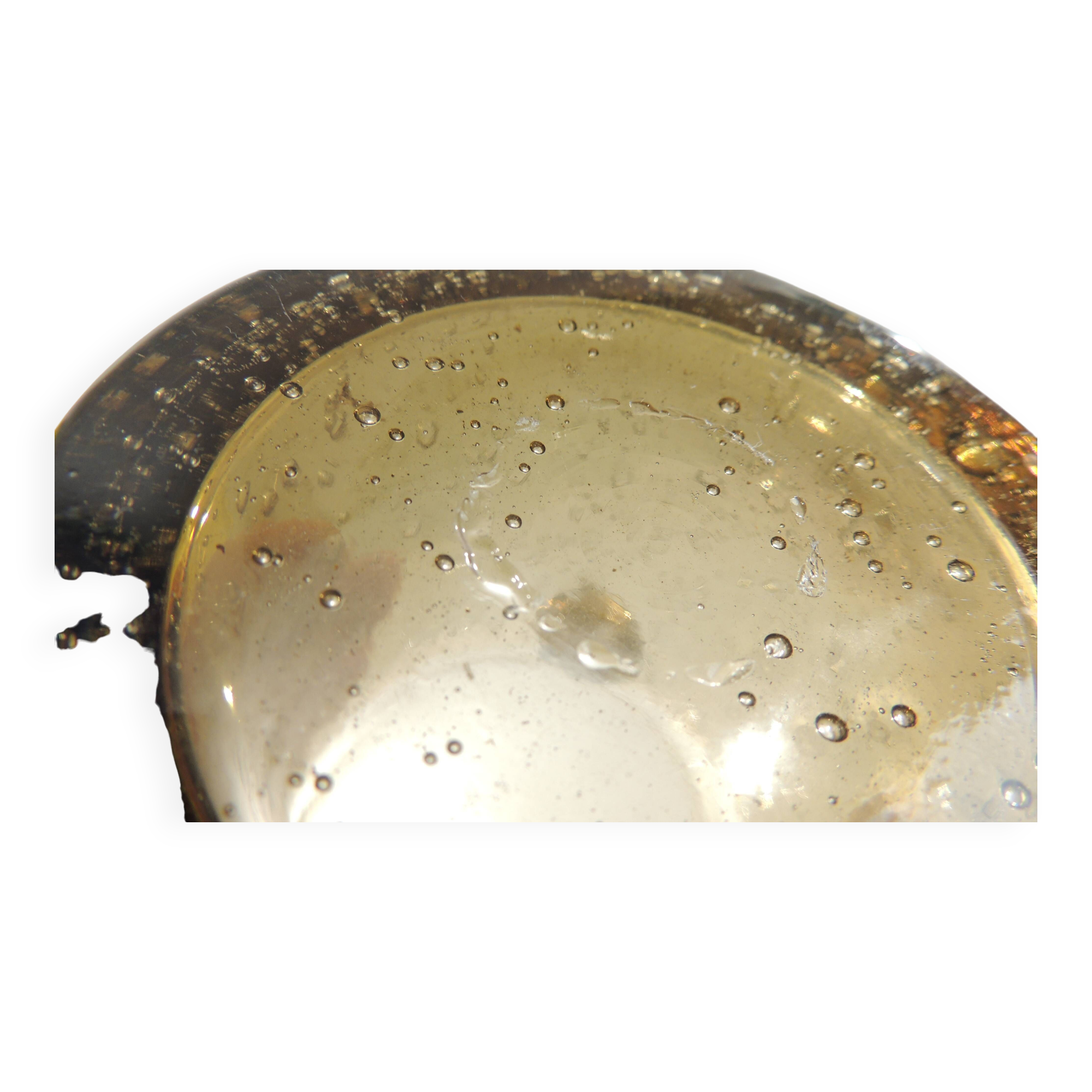 Smoked bubble glass ice bucket, Biot