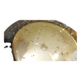 Ice bucket, ice cubes, in smoked brown bubbled glass / Biot / Vintage / collector