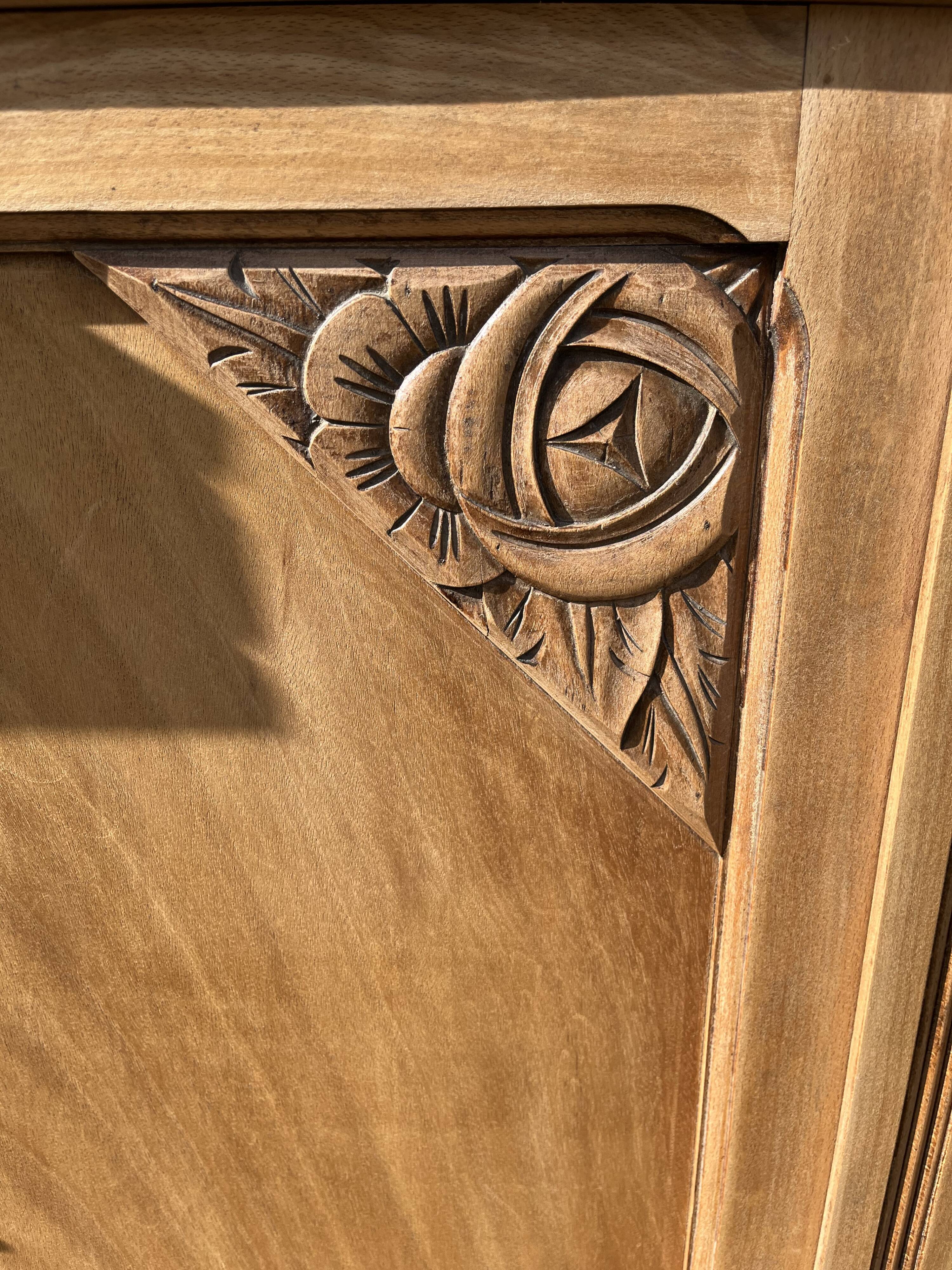 Art deco sideboard shell handles