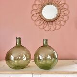 Lot de 2 dames-jeanne anciennes 2L