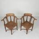 Ensemble de 2 chaises d'angle en teck, années 1980