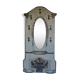 Grand vestiaire Art Deco en bois et laiton