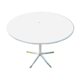 Table d'extérieur en fer piètement étoile du ancien bistrot pliable