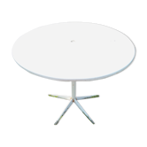 Table d'extérieur en fer piètement étoile du ancien bistrot pliable
