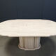 Vintage oval travertine dining table, 1970s