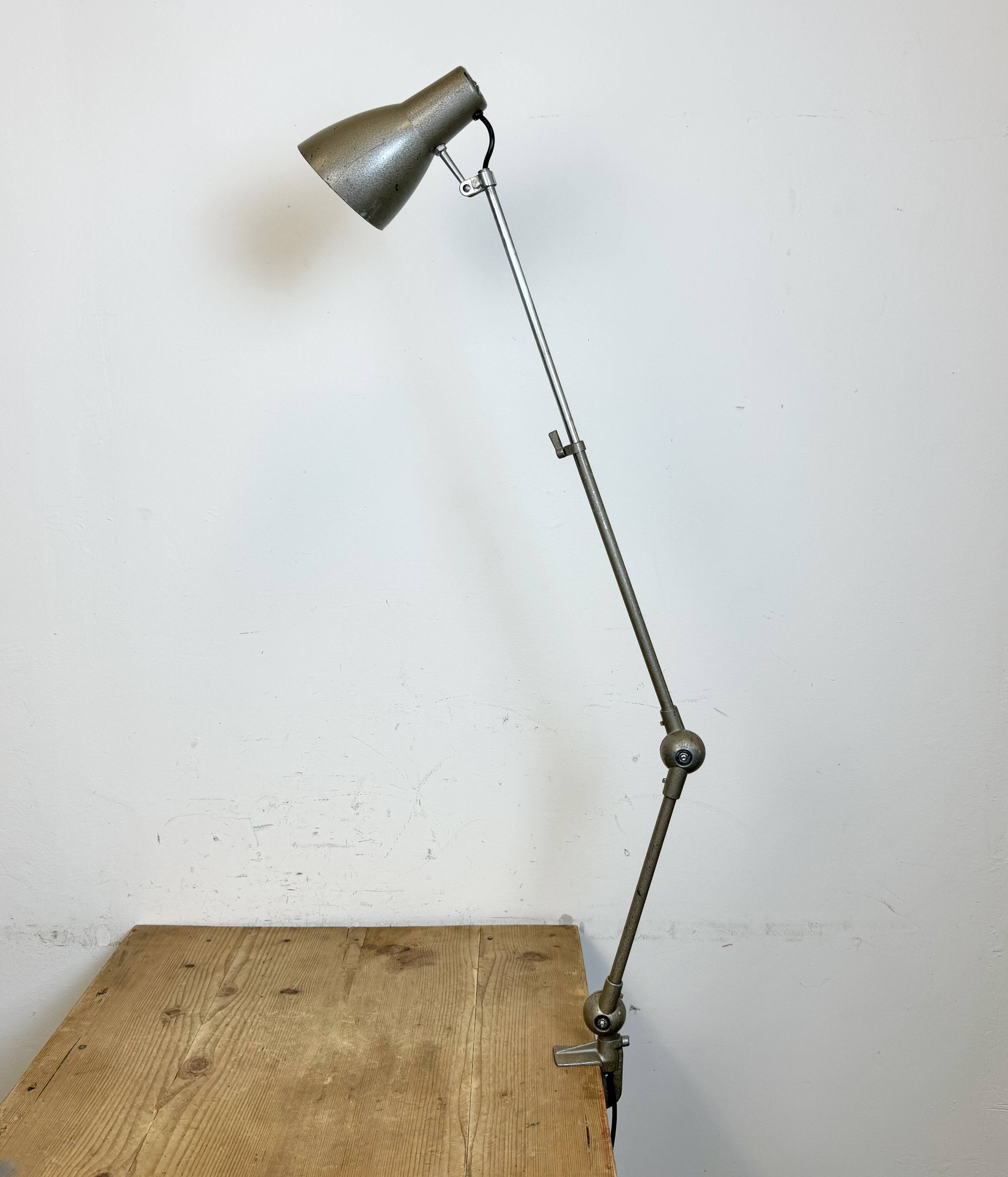 Vintage Grey French Adjustable Table Lamp, 1960s